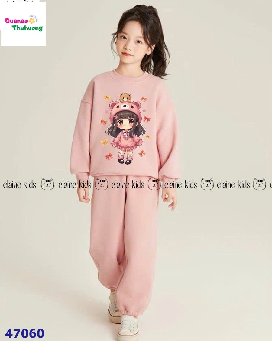 Set dài Elaine hồng cô gái