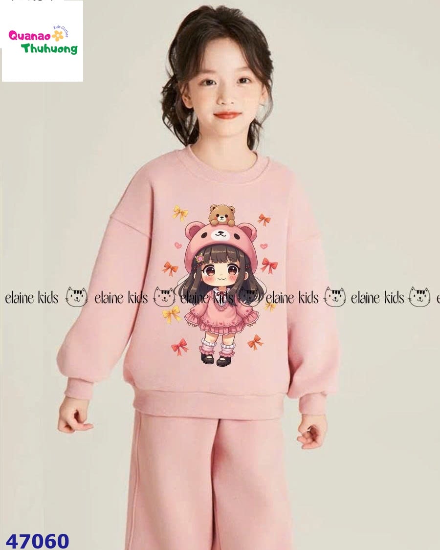 Set dài Elaine hồng cô gái