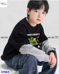 Set Elaine đen Minecreft, quần jean