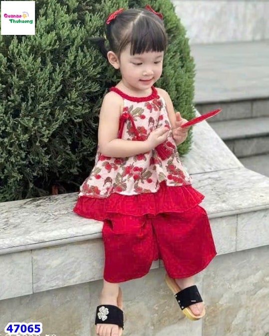 Set yếm Melisa Hằng Nga - Màu đỏ