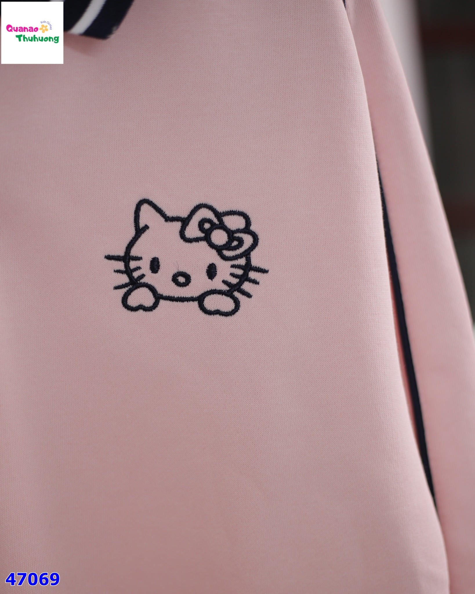 Sweater Polo hồng Kitty