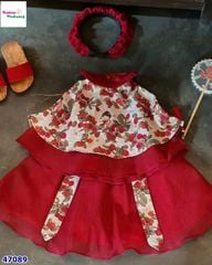 Set váy yếm đỏ Hằng Nga