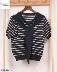 Áo đen sọc trắng