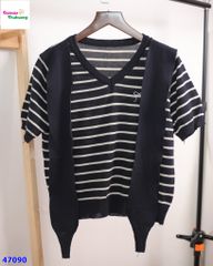 Áo đen sọc trắng