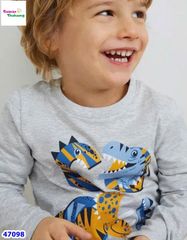 Bộ dài HuniKids xám khủng long