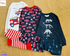 Bộ dài HuniKids trắng xe oto