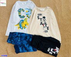 Bộ dài HuniKids xám khủng long