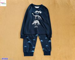 Bộ dài HuniKids xanh đen khủng long