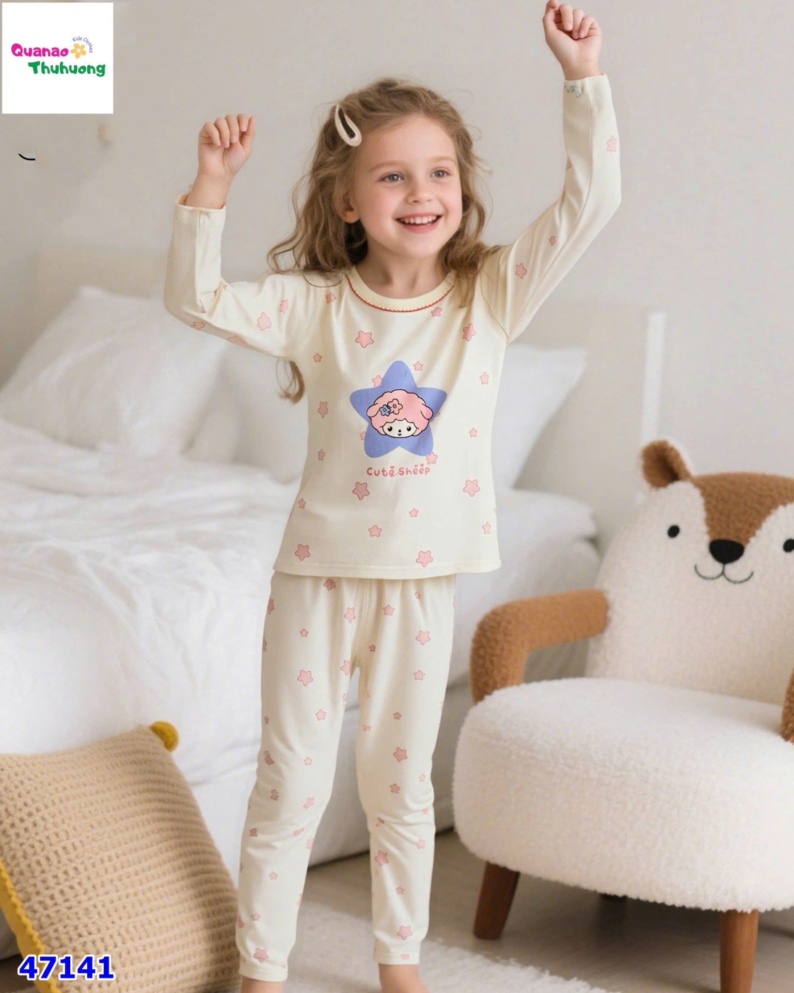 Bộ dài Ball kem ngôi sao