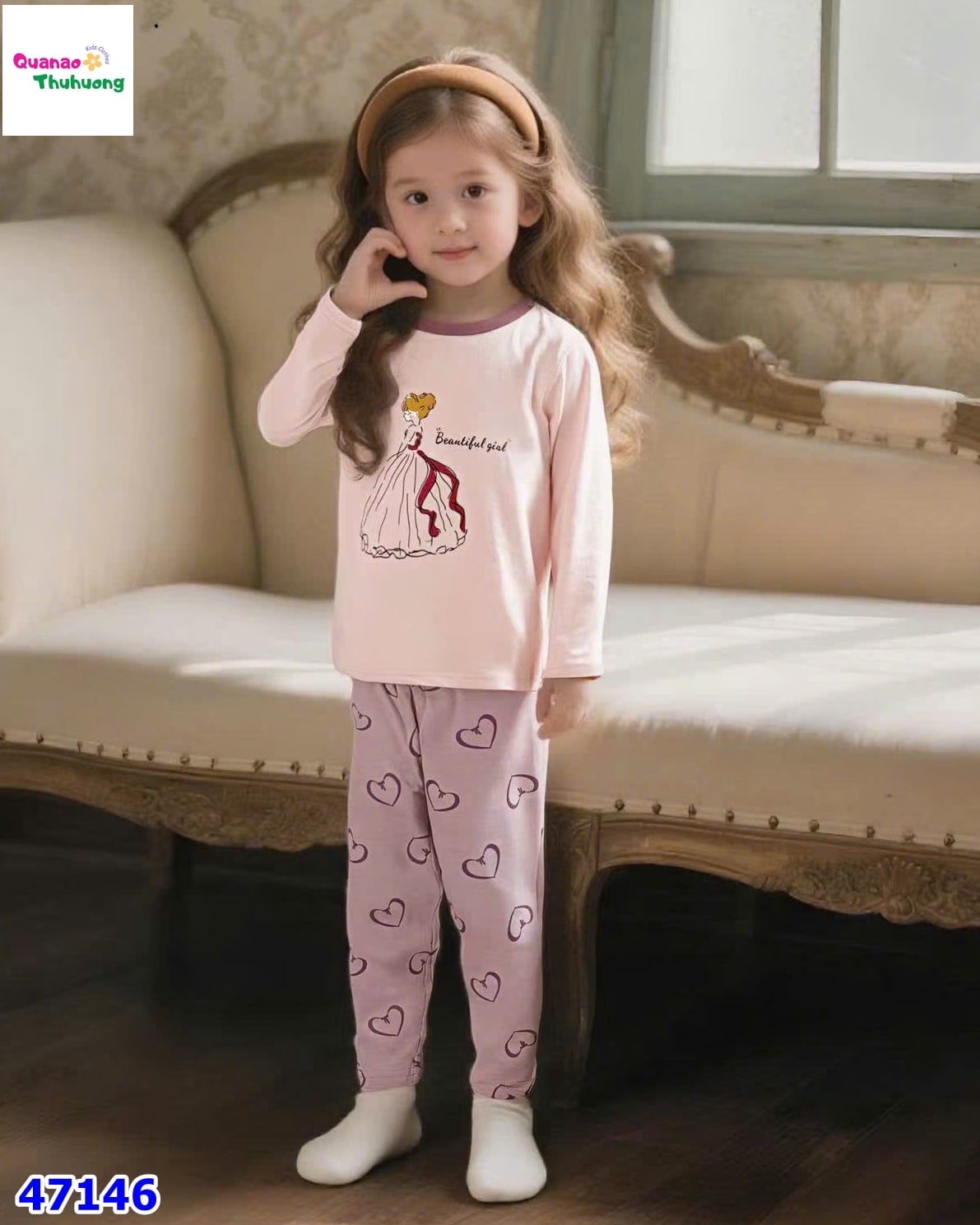 Bộ dài Ball hồng Beautiful girl