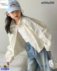 Áo khoác gió Nexxi vàng viền ren