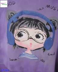 Hoodie tím cô gái