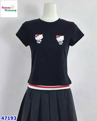 Áo thun đen Hello kitty