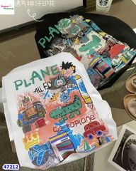 Áo thun trắng Plane