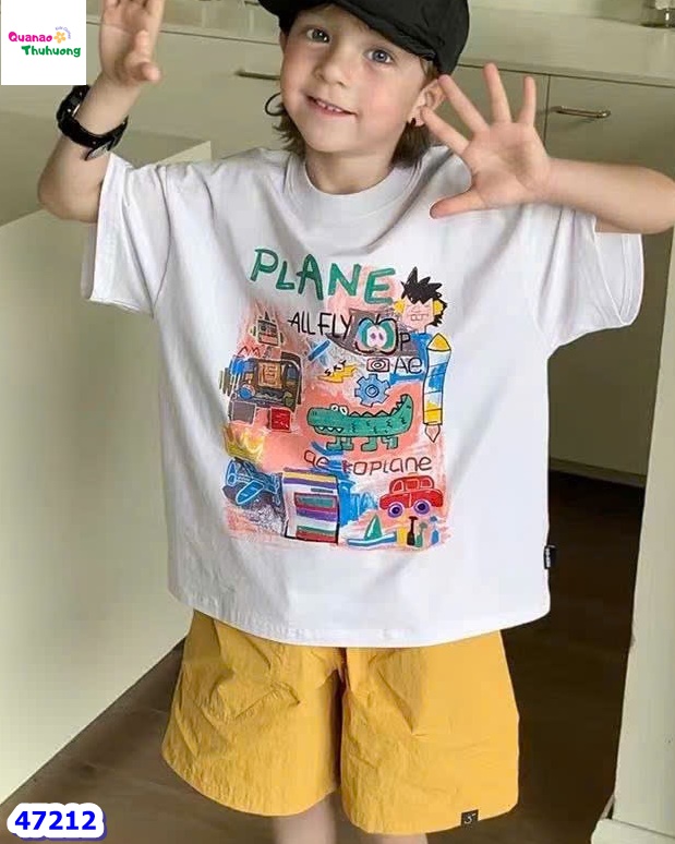 Áo thun trắng Plane