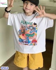 Áo thun trắng Plane