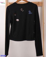 Áo thun đen trái tim Smile