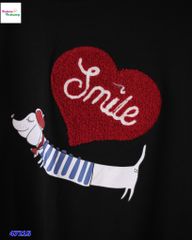 Áo thun đen trái tim Smile