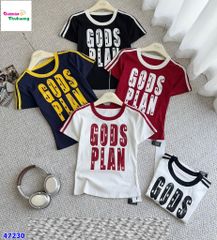 Áo đen viền trắng Gods Plan