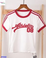 Áo kem viền đỏ 08