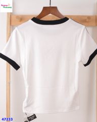 Áo kem viền đen 08