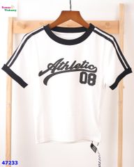 Áo kem viền đen 08