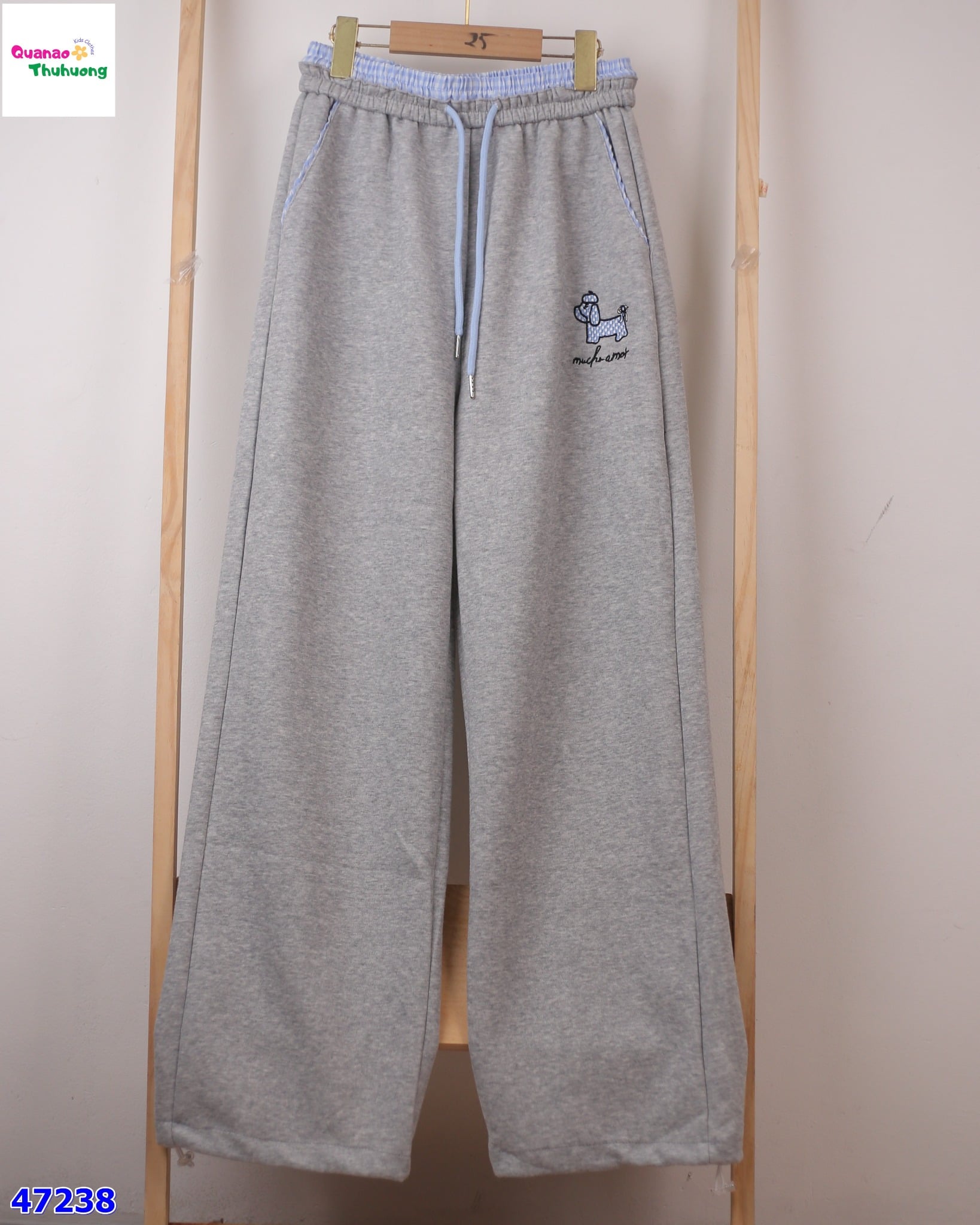 Quần xám đậm dài chú cún