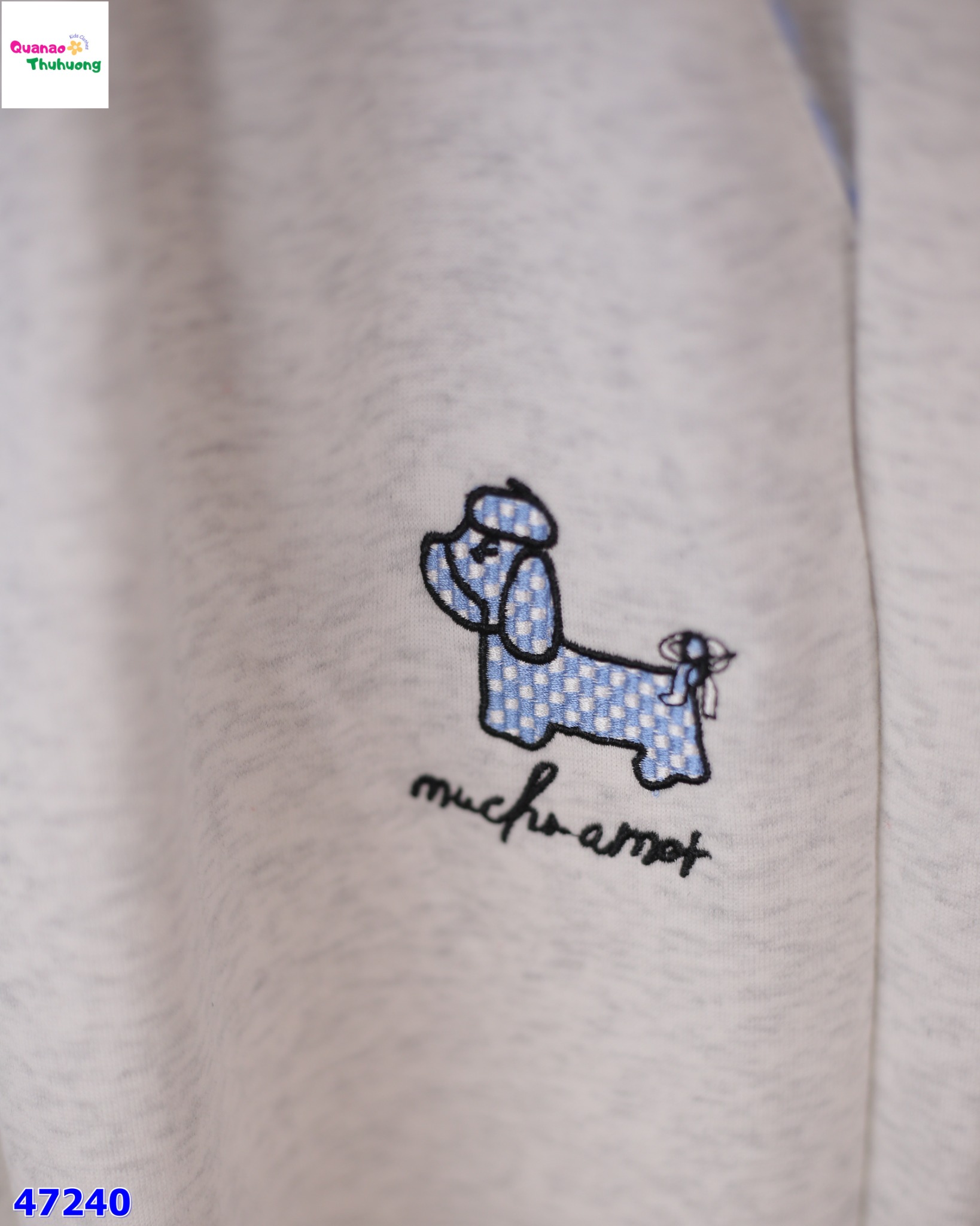 Quần xám dài loang chú cún