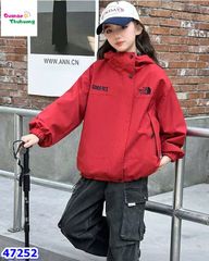 Áo khoác dù đỏ The NROHT Kids