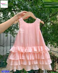 Đầm Melisa hồng xòe đính nơ