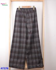 Quần dài caro nâu xám Alckam