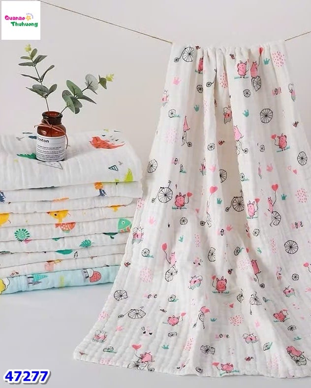 Chăn, khăn xô sợi tre cho bé sơ sinh