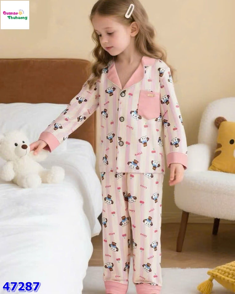 Pyjama Ball hồng gấu Happy