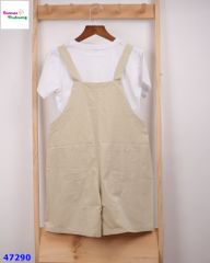 Set quần yếm DDH kem Gấu