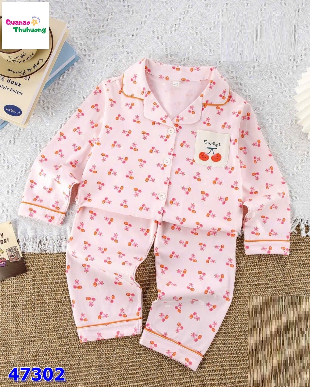 Pyjama hồng Cherry