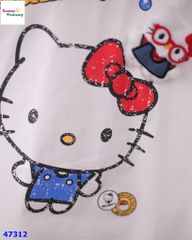 Áo thun trắng Yummy Kitty bông