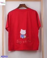 Áo thun đỏ Yummy Kitty bông