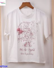 Áo thun trắng Hello Kitty DreamHouse