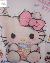 Áo thun trắng Hello Kitty vương miện