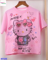 Áo thun hồng Kitty đeo kính