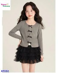 Set ChoHee xám đính nơ