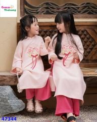 Áo dài Cúc chi hồng Như Ý