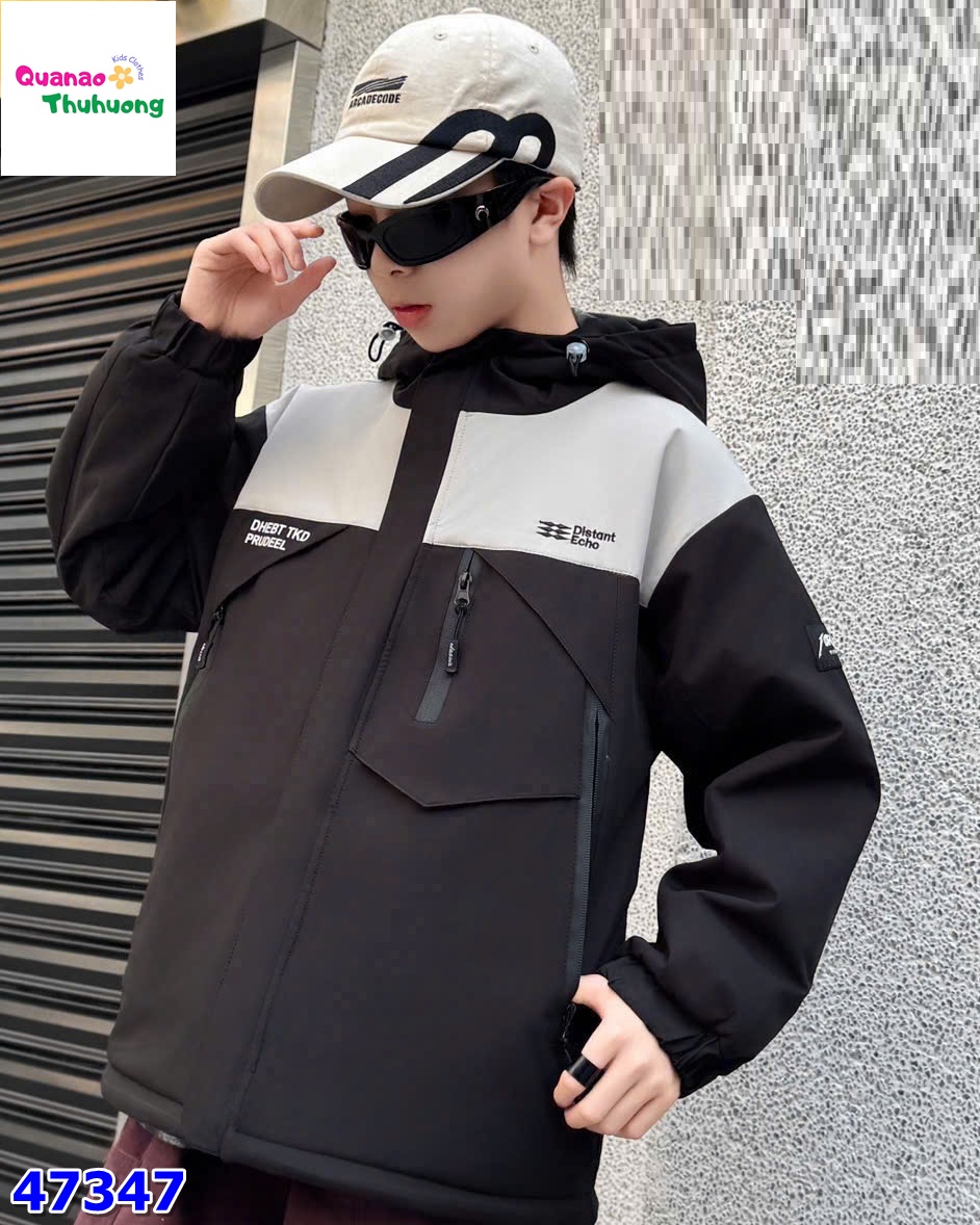 Áo khoác xám đen Distant Echo