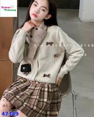 Set 3CT Áo len kem đính nơ (tặng túi đeo)