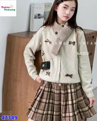 Set 3CT Áo len kem đính nơ (tặng túi đeo)