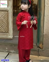 Áo dài Melisa đỏ đính hoa