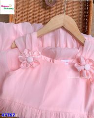 Đầm Luca hồng váy bí 2 tầng