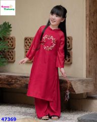 Áo dài Cúc Chi đỏ Nguyên Đán