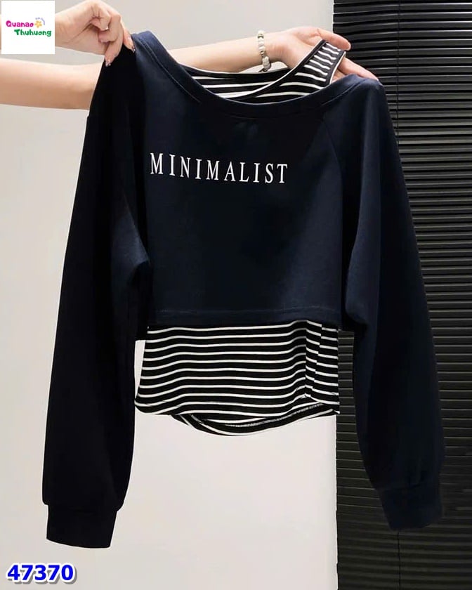 Set 2 áo Minimal xanh đen