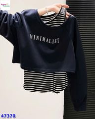 Set 2 áo Minimal xanh đen